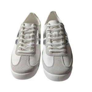 Madden Girl Women Janice White/Silver Cushion Footbed Lace Up Sneaker Size 8 NEW - Picture 1 of 6