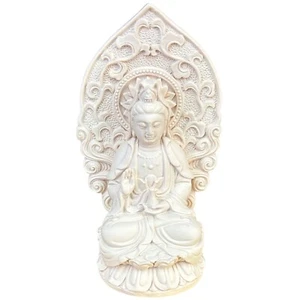 Buddhist Deity Kwan Yin 5 Inch Resin Statue, Goddess of Compassion Figure - Picture 1 of 9