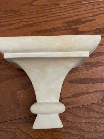 Plaster Wall Bracket Shelf Plaster ~6” Tall 7” Wide 3” Depth Cover