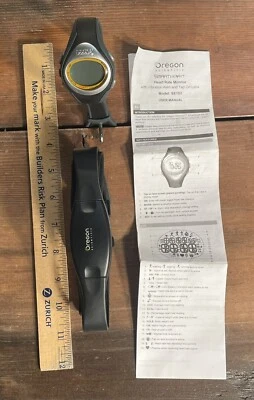 Oregon Scientific Heart Rate Monitor Vibration Alert Tap On Lens SE102 Mint - Image 1 of 4