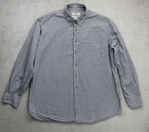 Camicia a quadri Eddie Bauer taglia XL blu bianca vintage anni 90 AKA Eddie Bauer con bottoni - Foto 1 di 16
