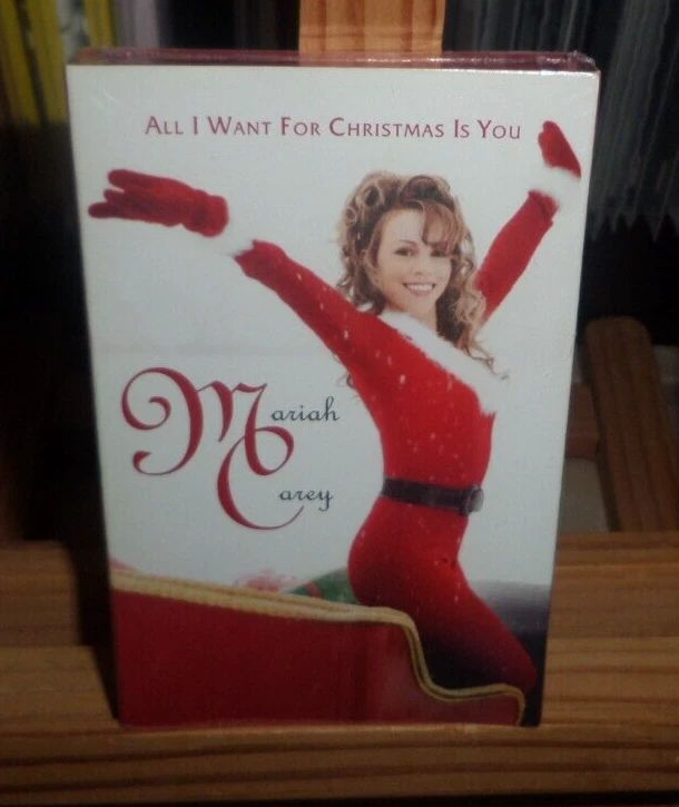 MARIAH CAREY ALL I WANT FOR CHRISTMAS NEW CASSETTE SINGLE RED SHELL SANTA CLAUS - Image 1 of 4