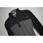 39207 Columbia Fleece Pullover Shirt 1/2 Button Gray Polyester Size 2XL Mens