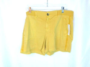 Pantalones Cortos Para Mujer Sonoma Color Mostaza Miel, Cintura Elástica Talla 18 - Imagen 1 de 3