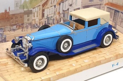 Matchbox Appx 10cm Long Diecast Y-4 - 1930 Duesenberg Model J - Blue - Image 1 of 4