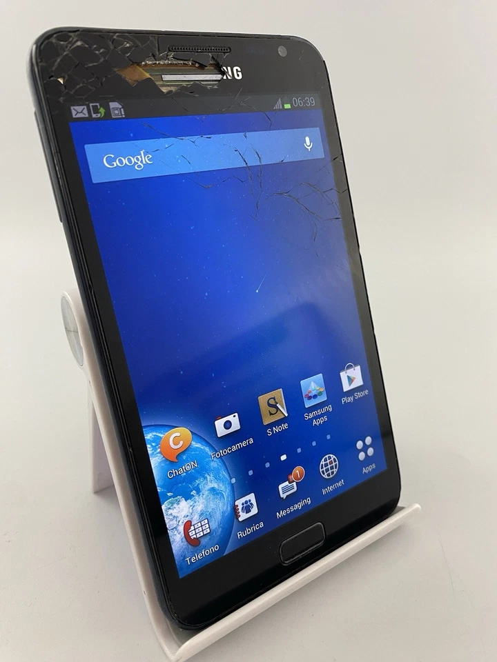 Samsung Galaxy Note N7000 Black Unlocked 16GB 5.3" Android Smartphone Cracked - Image 1 of 4