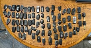 DEALER LOCKSMITH LOT OF 78 REMOTE SMART KEY FOB USED KEY FOB LOT - Picture 1 of 6