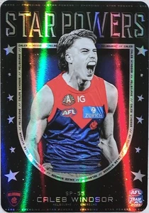 2025 TEAM COACH SILVER STARPOWERS - CALEB WINDSOR #SP55 Melbourne Football Club - Picture 1 of 2