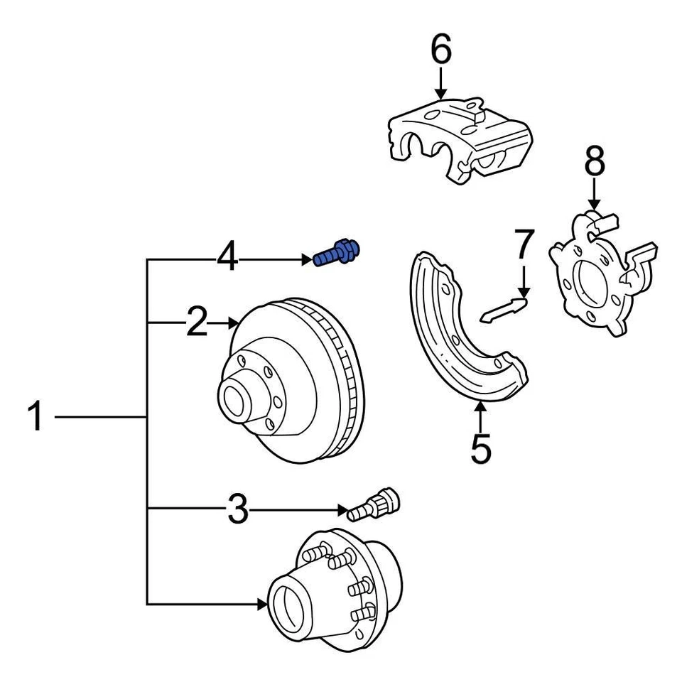 For Ford F-250 Super Duty 1999-2004 Ford F81Z1107CA Wheel Lug Stud - Изображение 1 из 1