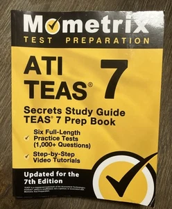 ATI TEAS Secrets Study Guide - TEAS 7 Prep Book, Six Full-Length Practice Tests - Picture 1 of 3