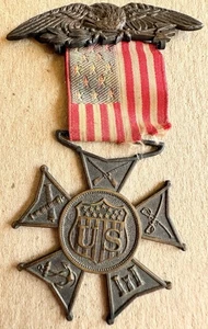 Bürgerkrieg Union Armee Veteran Metall Mitgliedsabzeichen der GAR Grand Army - Bild 1 von 2