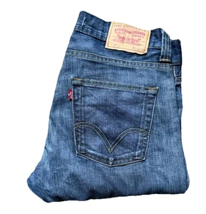 LEVIS 512 Jeans Mens W 33 L 30 vintage blue denim red tab Bootcut fit E376 - Picture 1 of 13