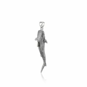 Whale Shark 3D Pendant 925 Sterling Silver Beach Sea Life Animal Totem Jewelry - Picture 1 of 4
