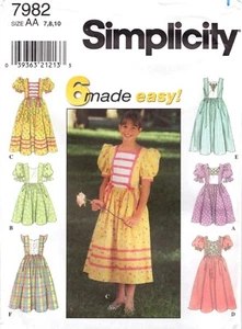 Abito DAISY KINGDOM bambina 2-4 e semplicità pinafore 8318 modello cucito NON TAGLIATO 93 - Foto 1 di 5