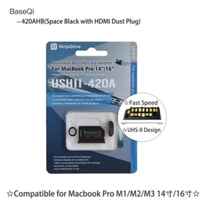 Baseqi For Macbook Pro 14inch 16inch M1/M2/M3/M4 Micro SD Card Adapter 420AHB - Picture 1 of 15