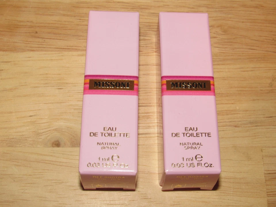 x 2 Missoni EDT Toilette Womens Spray Fragrance Sample .06 Oz Total  - Image 1 of 1