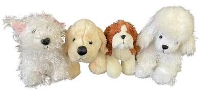 Ganz Webkinz Puppy Dog Lot Plush Lot 4 NO CODES Lab Terrier Basset Hound Poodle - Image 1 of 4