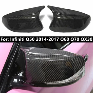 Tapas de cubierta de espejo retrovisor de fibra de carbono estilo M3 para Infiniti Q50 Q60 2014-2021 - Imagen 1 de 12