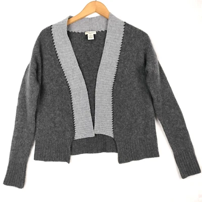 Cárdigan Suéter Mujer Diseños Verticales Cachemira M Gris Tejido Frente Abierto Lujo Foto 1 de 4