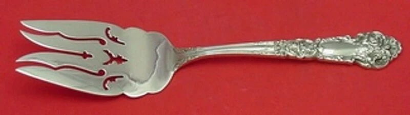 French Renaissance by Reed and Barton Sterling Cold Meat Fork 3 Time Pcd 7 3/4" - Image 1 of 2