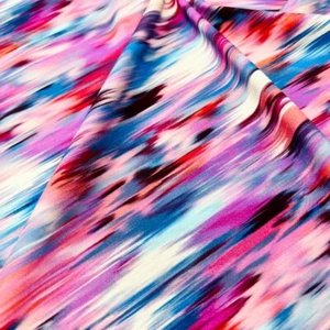 Abstract Ethnic Colors Print Spandex Fabric Stretch 60 wide Swimsuit By the Yard - Picture 1 of 6