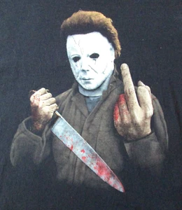 Camiseta Halloween Michael Meyers Para Hombre XL Extra Grande Horror Voltear El Pájaro - Imagen 1 de 8