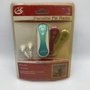 GPX Portable FM Scan Radio Headphones Color Inserts Belt Clip Lanyard - Picture 1 of 4