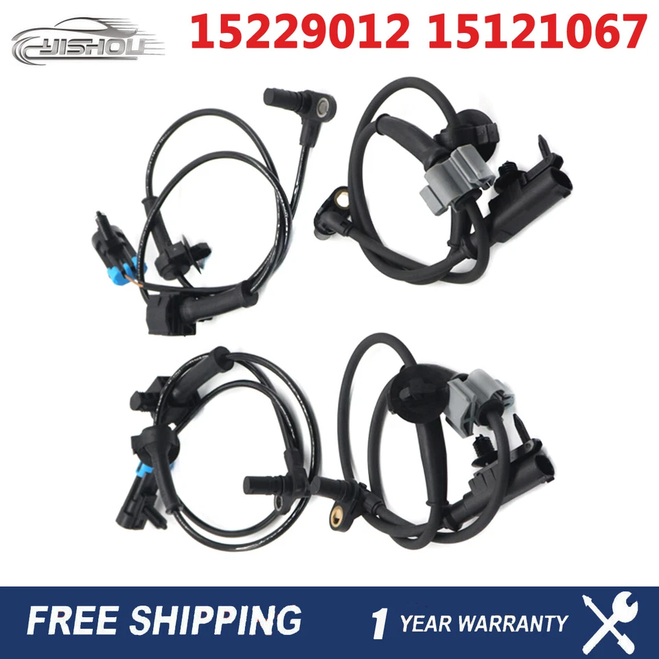 Front & Rear ABS Wheel Speed Sensors 4PCS For Cadillac Chevy Suburban Tahoe GMC  - Image 1 of 4