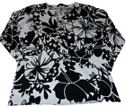 ~LN Women's PIERRE NEW YORK 3/4th Sleeve Flower V-Neck Top! Size M Cute FS:)~