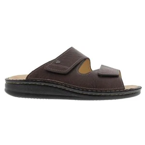 Finn Comfort Mens 1505 Riad Karbo Brown Leather Sandals - Picture 1 of 4