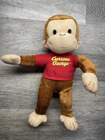 Curious George Plush Monkey Stuffed Animal 15" Monkey Red Shirt Kelly Toy 2005 Cover