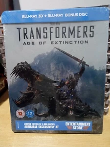 Transformers: Age Of Extinction 3D Blu Ray Steelbook UK Release *NEW & SEALED* - Imagen 1 de 2