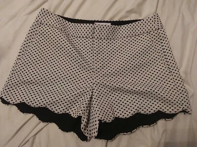 Pantalones cortos para mujer ELLE blanco y negro lunares tweed - talla  Foto 1 de 3