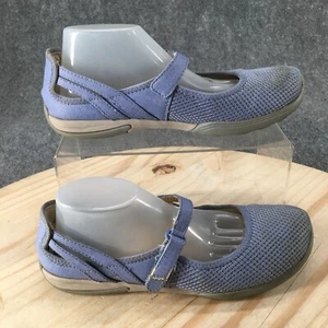 Baretraps Shoes Womens 7 M Mary Jane Flats Comfort Blue Fabric Hook & Loop - Picture 1 of 18
