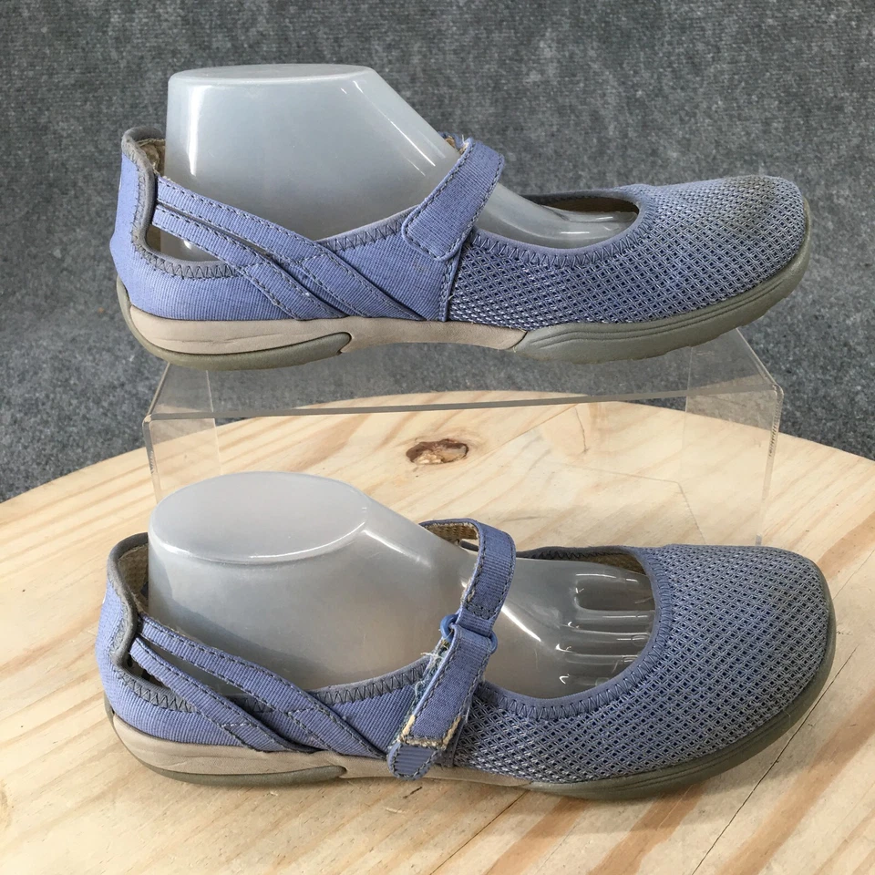 Zapatos Baretraps Mujer 7 M Mary Jane Pisos Cómodos Azul Tela Gancho y Lazo Foto 1 de 4