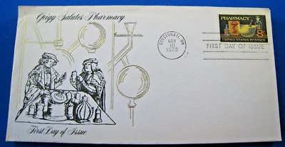 UNITED STATES 1972 -  SCOTT #1473   -  FDC  -  PHARMACY - GEIGY PHARMACEUTICALS - Image 1 of 3