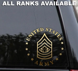 US Army Rank Vinyl Decal Sticker - Picture 1 of 12