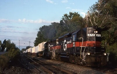 Corrediça de trem duplicada Maine Central GP-40 #372 09/1998 Oakland Maine - Imagem 1 de 2