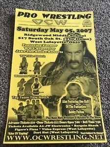 Wrestling Poster Promo OCW  Big Time Jake Snake Roberts Bobby Fulton Lexi Lane