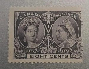 Canada Scott #56 Queen Victoria Diamond Jubilee 8c Slate Violet MH - Picture 1 of 1