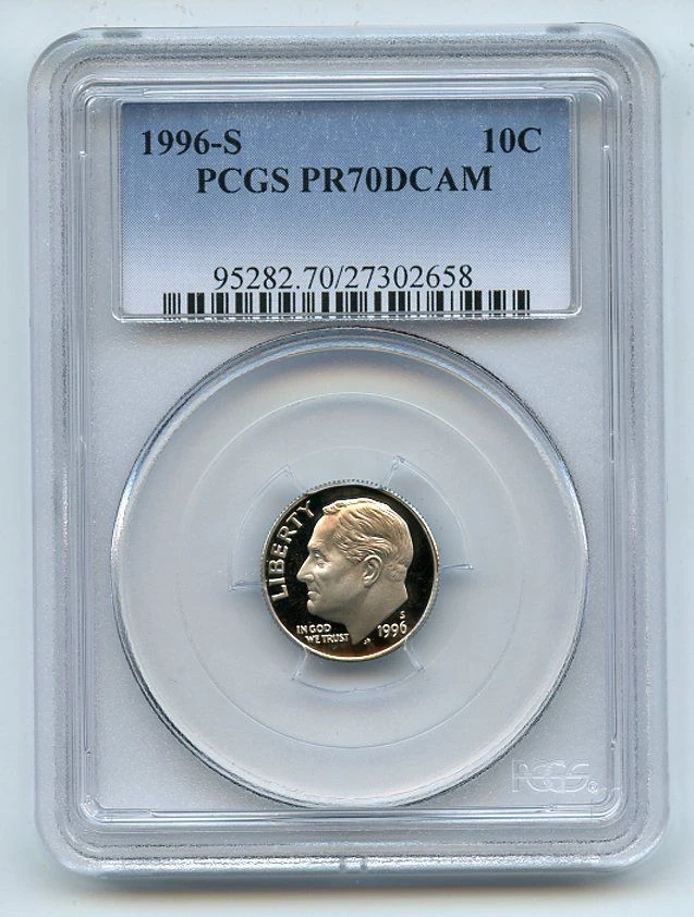 1996 S 10C Roosevelt Dime Proof PCGS PR70DCAM - Image 1 of 1