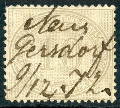 GERMANY 1872 USED #12, PEN CANCELLATION !! H173 - Image 1 of 2