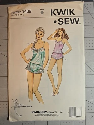 Vtg Kwik Sew Sewing Pattern #1409 Misses Camisole Panties Lingerie Sz XS-L NEW - Image 1 of 2