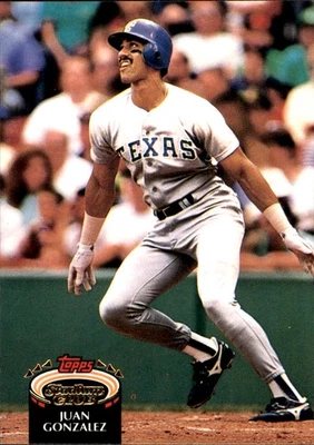 Juan Gonzalez 1992 Stadium Club #240 Texas Rangers FREE SHIPPING AutographDen - Image 1 of 2