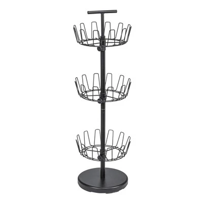 3-Tier Shoe Storage Tree, Matte Black - Image 1 of 4