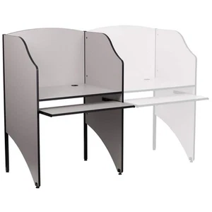 Flash Furniture Gray Starter Student Study Carrel for Testing Centers and Study - Picture 1 of 10