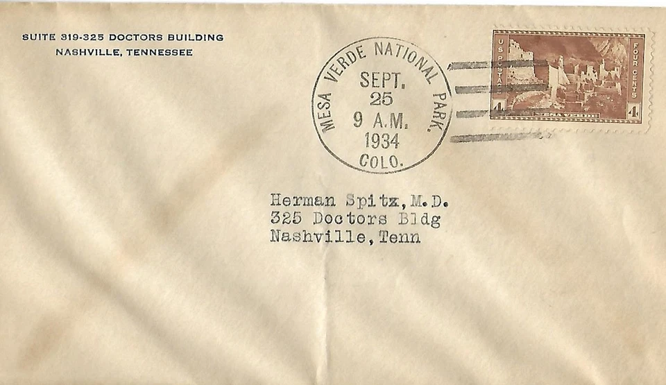 USA 1934,MESA VERDE NATIONAL PARK,COVER - Image 1 of 1