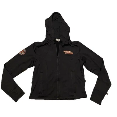 Sudadera con capucha Harley Davidson para mujer de capa base grande para motocicleta cremallera completa Foto 1 de 4