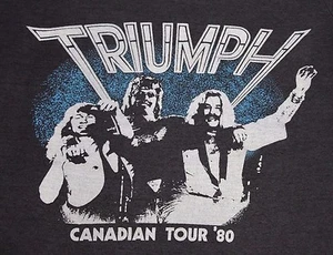 XS * vtg 1980 TRIUMPH Canada tour t shirt * 73.96 80s band tee - Picture 1 of 3