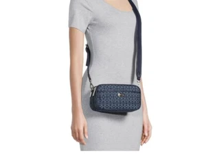Time and Tru Women's Annamarie Woven Crossbody Bag Blue - Picture 1 of 3